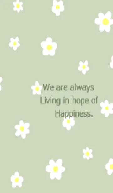 [LINE着せ替え] flower pattern / naturalgreen2の画像1