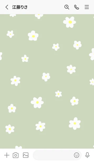 [LINE着せ替え] flower pattern / naturalgreen2の画像2