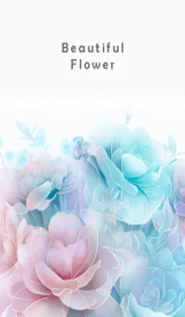 [LINE着せ替え] Beautiful Flower-PINK&BLUE 17の画像1