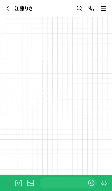 [LINE着せ替え] 方眼紙の着せかえ/黒線/グリーン/ホワイトの画像2