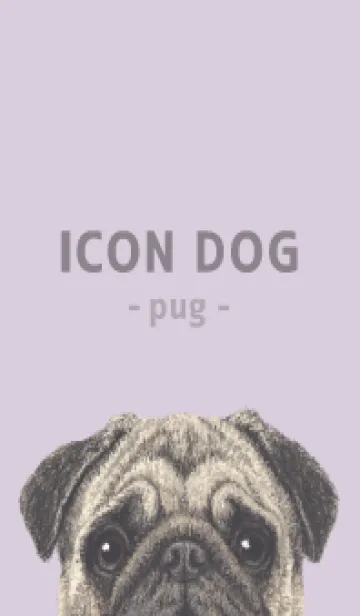 [LINE着せ替え] ICON DOG - パグ - PASTEL PL/06の画像1