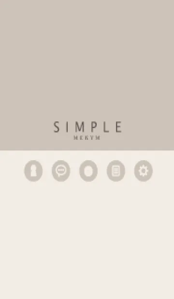 [LINE着せ替え] SIMPLE-ICON BROWN 7の画像1