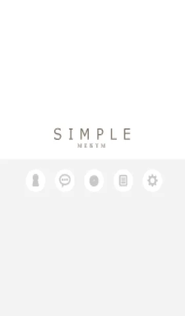 [LINE着せ替え] SIMPLE-ICON WHITE 7の画像1