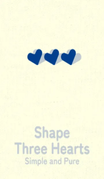 [LINE着せ替え] 3つのハート型の着せかえ インクブルーの画像1