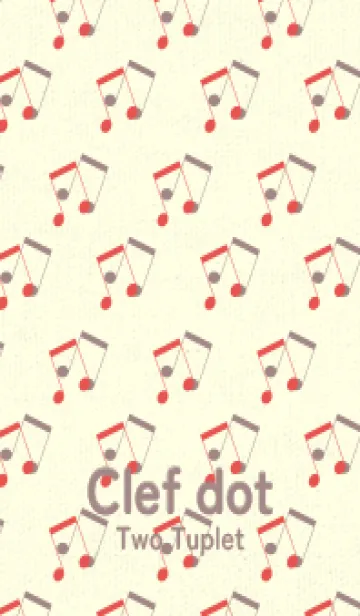 [LINE着せ替え] 2連符柄  ポピーレッドの画像1