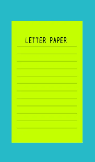 [LINE着せ替え] カラー便箋/イエローグリーン/ビリジアンの画像1