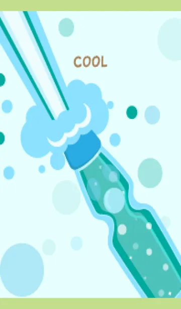 [LINE着せ替え] 冷たいラムネ モスグリーン色の画像1