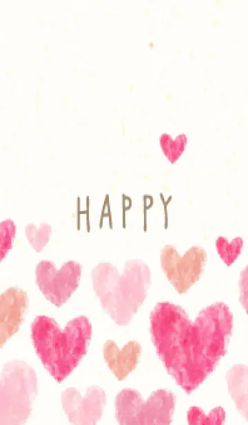 [LINE着せ替え] ハート 横6の画像1