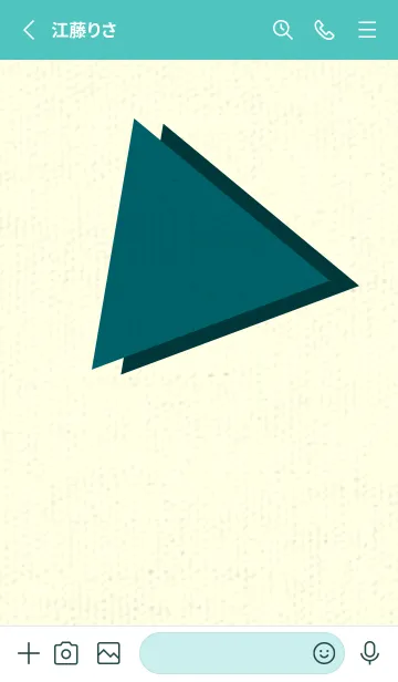 [LINE着せ替え] 三角型の着せかえ Deep teal greenの画像2