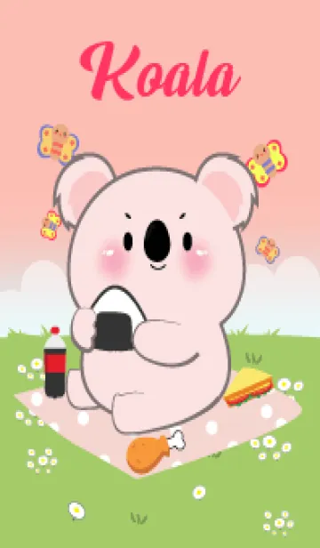 [LINE着せ替え] Pink Koala Love Picnic Theme (JP)の画像1