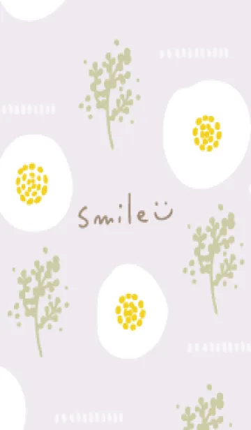 [LINE着せ替え] まん丸お花とミモザ15の画像1