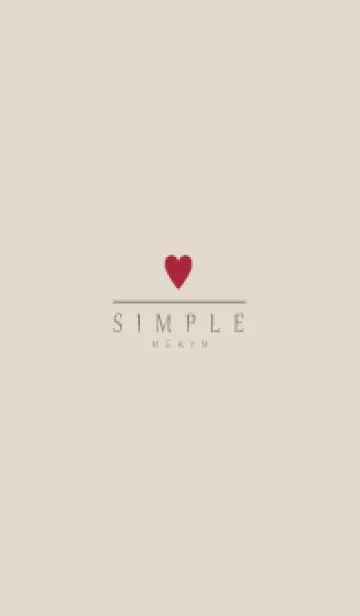 [LINE着せ替え] DUSKY BEIGE - SIMPLE HEART - 11の画像1