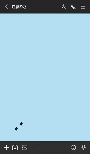 [LINE着せ替え] ねことお星さま(black3-07)の画像2