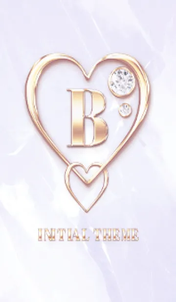 [LINE着せ替え] 【 B 】 Heart Charm & Initial - Purple 1の画像1