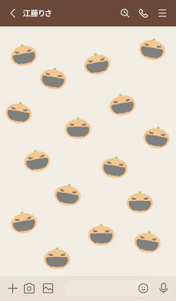 [LINE着せ替え] ジャックオランタンの着せかえ/ベージュの画像2