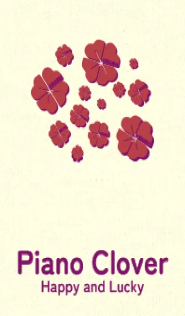 [LINE着せ替え] Piano clover 臙脂の画像1