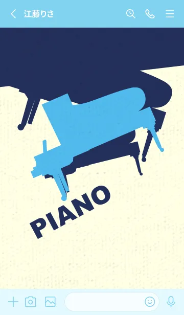 [LINE着せ替え] Piano CLR パステルブルーの画像2
