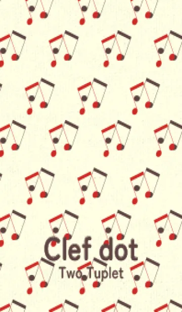 [LINE着せ替え] 2連符柄  チェリーレッドの画像1