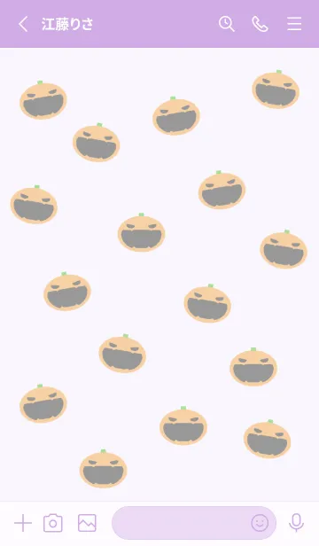 [LINE着せ替え] ジャックオランタンの着せかえ/パープルの画像2