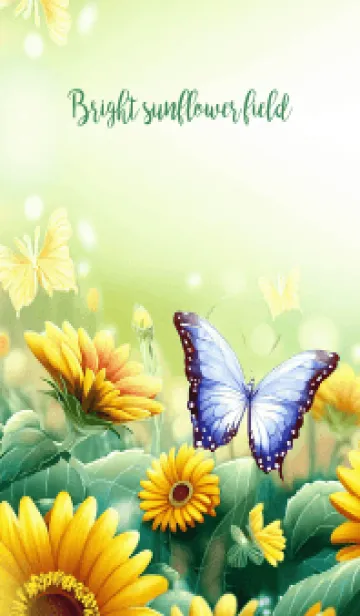 [LINE着せ替え] Bright sunflower fieldの画像1