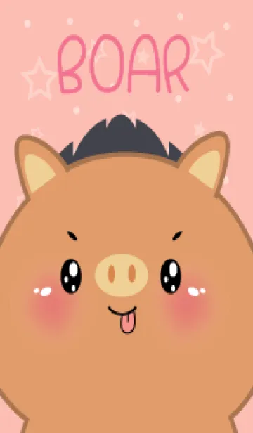 [LINE着せ替え] Simple Cute Face Boar (JP)の画像1