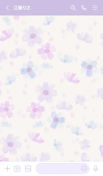 [LINE着せ替え] 水彩で描くコスモスの優しい世界・12の画像2