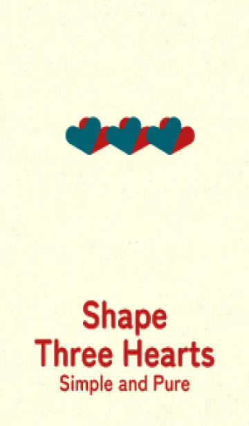 [LINE着せ替え] 3つのハート型の着せかえ ブルーカナールの画像1