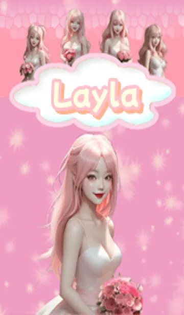 [LINE着せ替え] Layla bride pink05の画像1