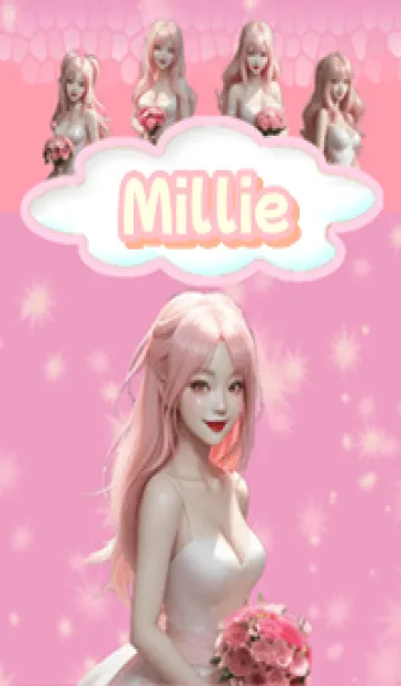 [LINE着せ替え] Millie bride pink05の画像1