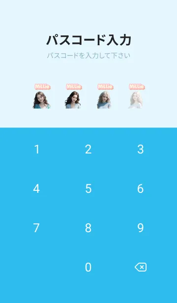 [LINE着せ替え] Millie beautiful girl blue04の画像4