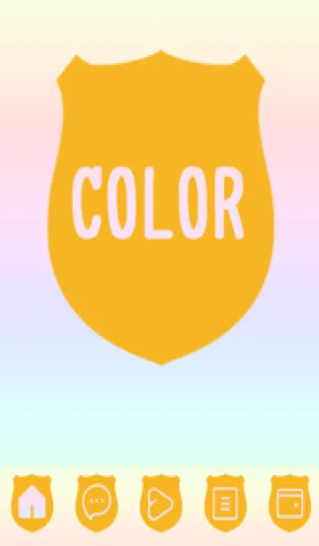 [LINE着せ替え] yellow color rainbow V03の画像1