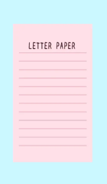 [LINE着せ替え] カラー便箋/ピンク/ライトブルーの画像1