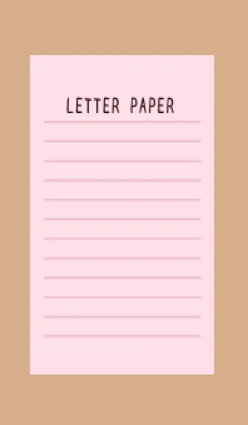 [LINE着せ替え] カラー便箋/ピンク/カフェモカカラーの画像1