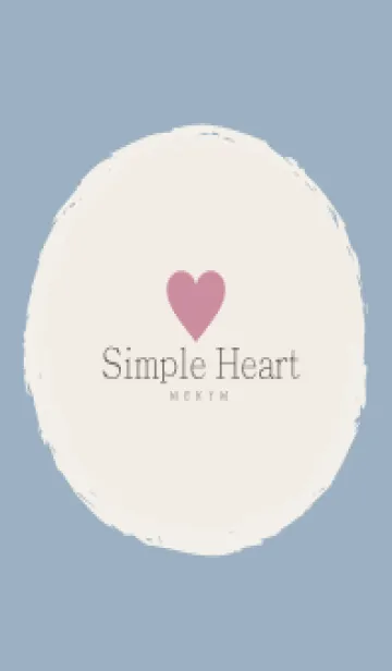 [LINE着せ替え] Simple Heart Blue - NATURAL 31の画像1