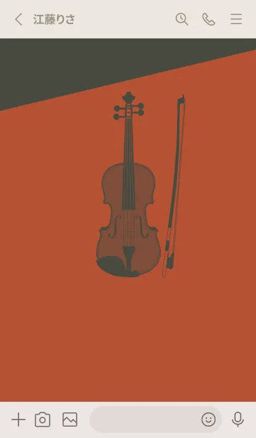 [LINE着せ替え] Violin CLR 煉瓦色の画像2