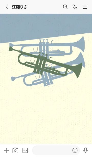 [LINE着せ替え] Trumpet CLR エルムグリーンの画像2