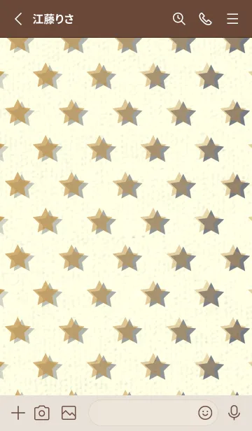[LINE着せ替え] 星のドッドきせかえ 黄土色の画像2