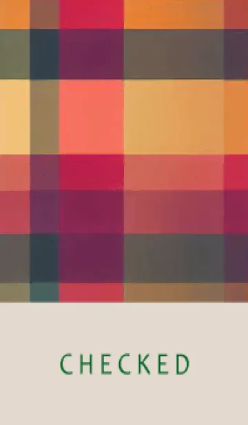 [LINE着せ替え] CHECKED ORANGE-BROWN-5の画像1