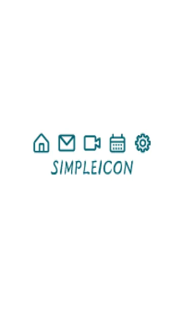 [LINE着せ替え] SIMPLE ICON -WHITE- 89の画像1