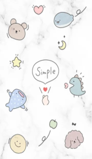 [LINE着せ替え] Gray♡シンプルラフ01_1の画像1