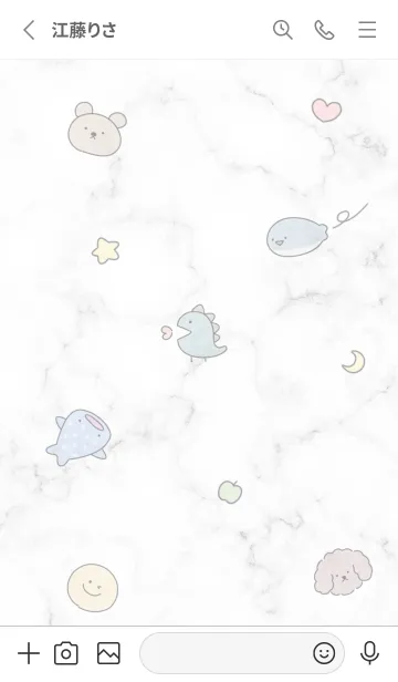 [LINE着せ替え] Gray♡シンプルラフ01_1の画像2