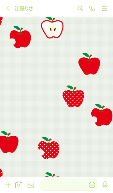 [LINE着せ替え] りんご シンプルかわいい16の画像2