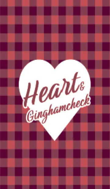 [LINE着せ替え] ハート ギンガムチェック 77の画像1