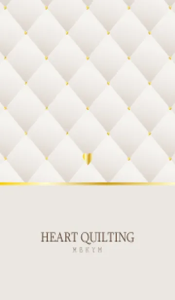 [LINE着せ替え] HEART QUILTING - PINK BEIGE 6の画像1