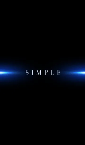 [LINE着せ替え] SIMPLE BLUE LIGHT -BLACK- 5の画像1