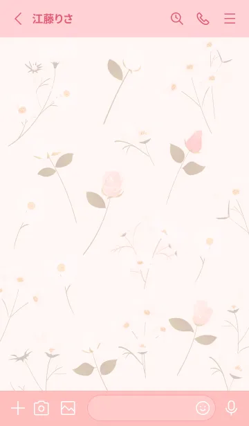 [LINE着せ替え] babypink♡薔薇とコスモス09_1の画像2