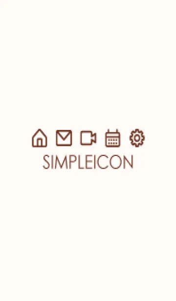 [LINE着せ替え] SIMPLE ICON -PINK BEIGE- 90の画像1