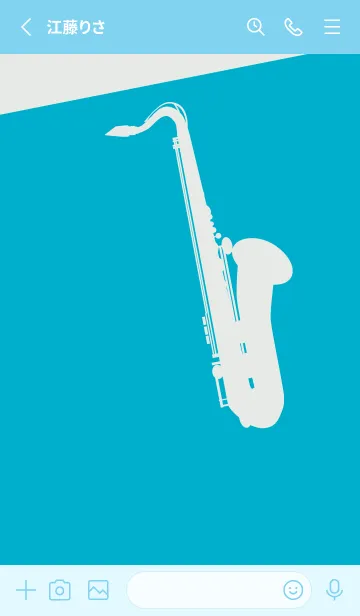 [LINE着せ替え] Saxophone CLR ターコイズブルーの画像2