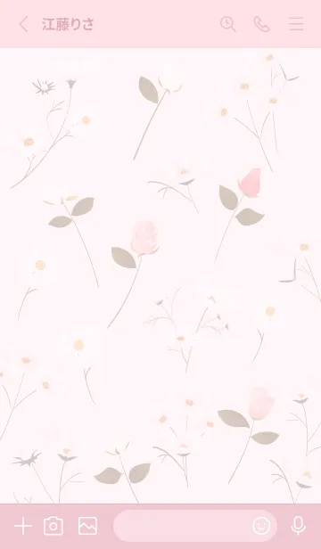 [LINE着せ替え] pink♡薔薇とコスモス10_1の画像2