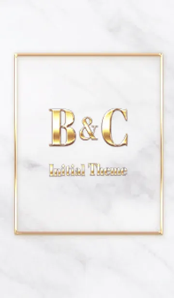 [LINE着せ替え] 【 B&C 】Initial Theme Gold - ホワイトの画像1